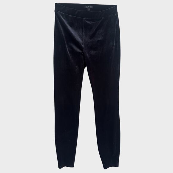 J. Crew Womens Medium Black Velour Pull On Pants Polyester Stretch - Picture 1 of 10